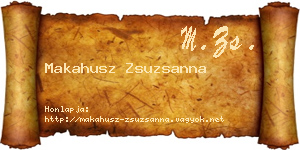 Makahusz Zsuzsanna névjegykártya